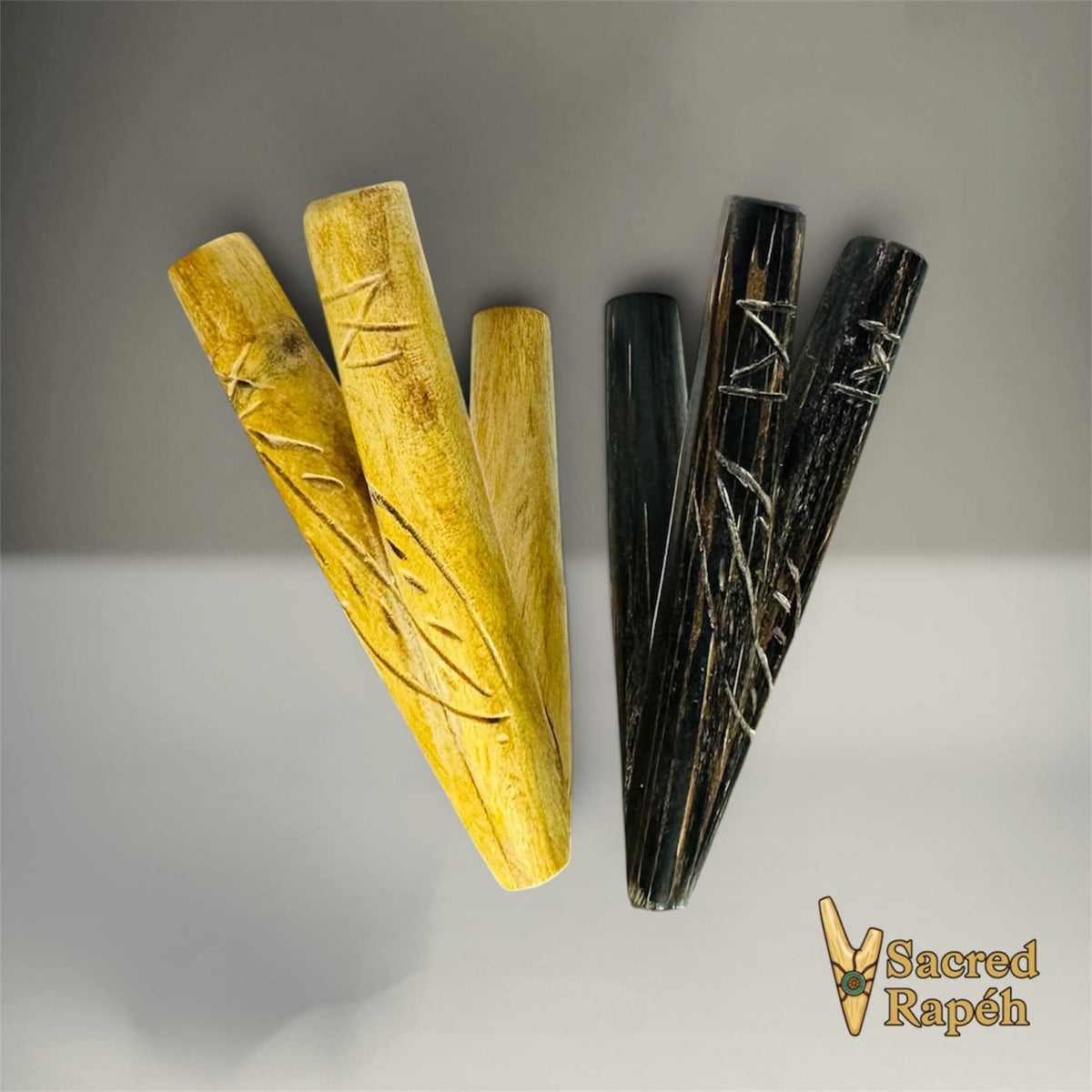 Sacred Double-Outlet Kuripe (Palo Santo / Chonta or Pona)