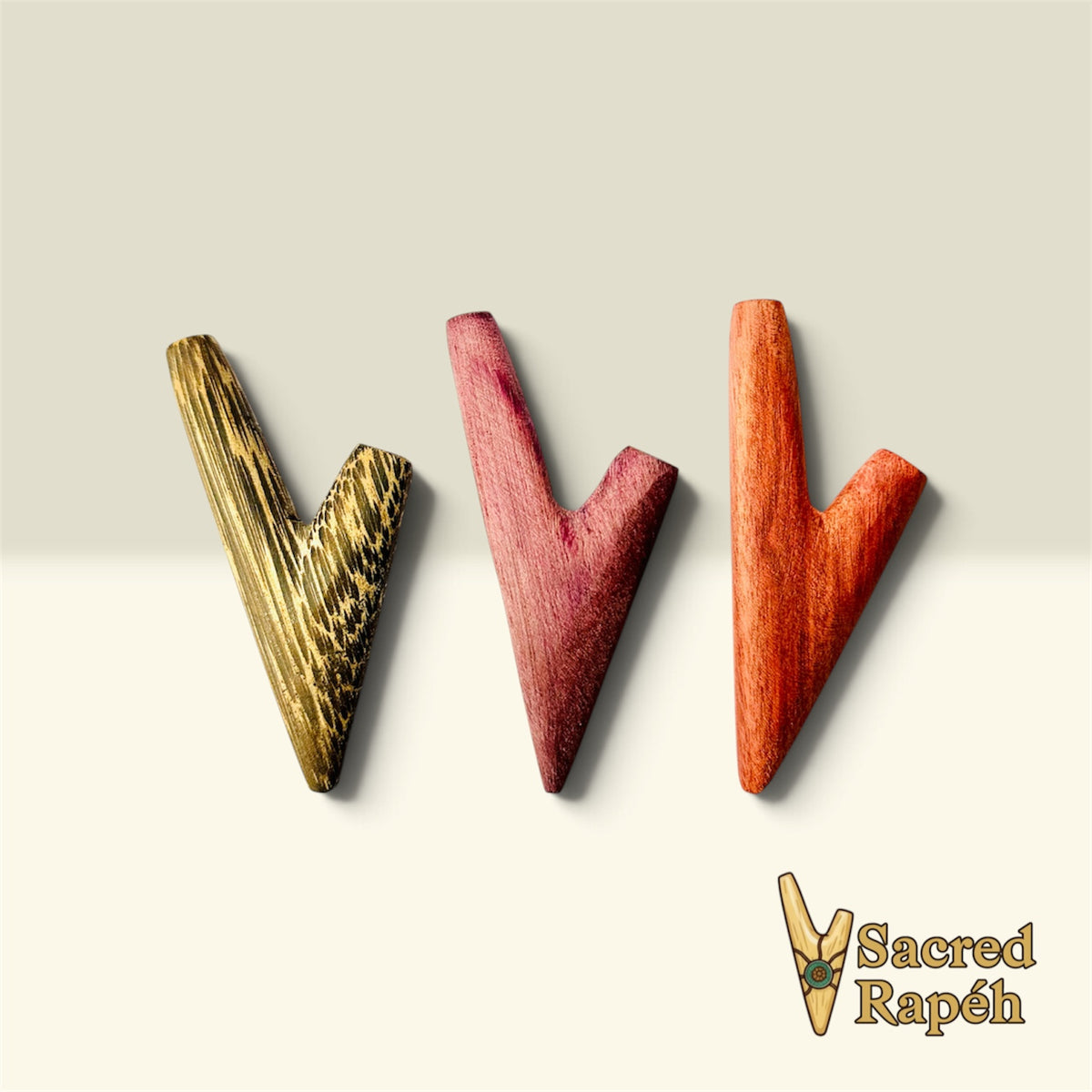 Shamanic Kuripe made of Sacred Woods: Chonta, Violet, and Rosewood